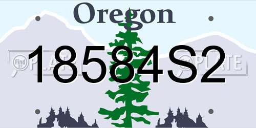 18584S2 Oregon License Plate