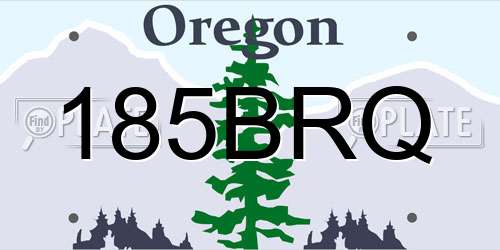 185BRQ Oregon License Plate