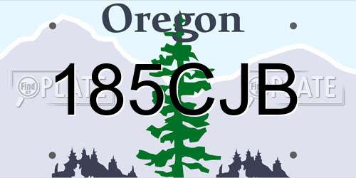 185CJB Oregon License Plate