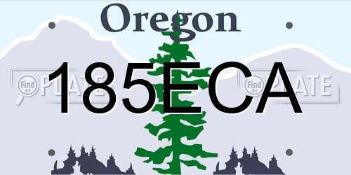 185ECA Oregon License Plate