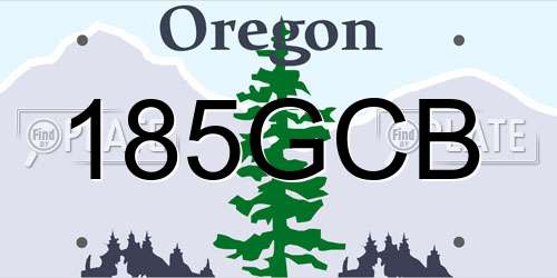185GCB Oregon License Plate