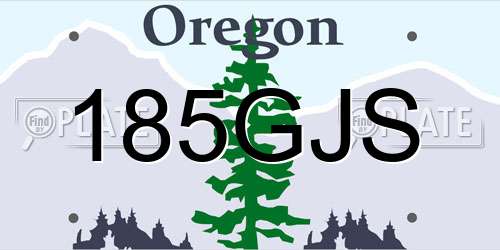 185GJS Oregon License Plate