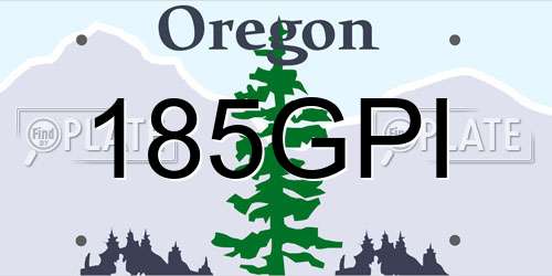185GPI Oregon License Plate
