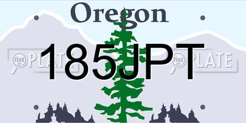 185JPT Oregon License Plate
