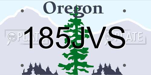 185JVS Oregon License Plate
