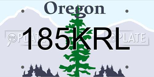 185KRL Oregon License Plate