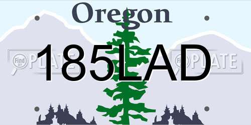 185LAD Oregon License Plate