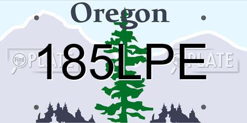 185LPE Oregon License Plate