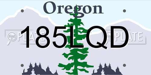 185LQD Oregon License Plate