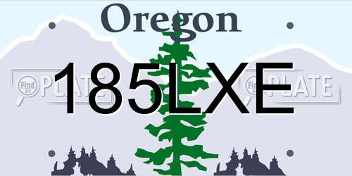 185LXE Oregon License Plate