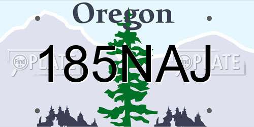 185NAJ Oregon License Plate