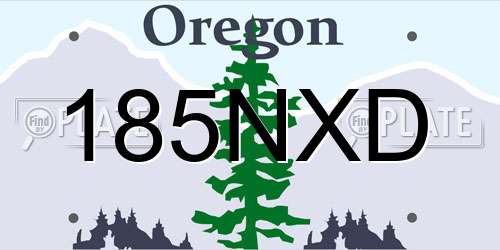185NXD Oregon License Plate
