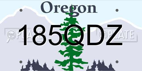 185QDZ Oregon License Plate