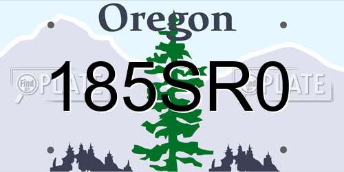 185SR0 Oregon License Plate