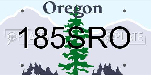 185SRO Oregon License Plate