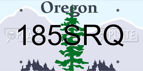 185SRQ Oregon License Plate