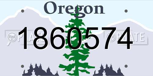1860574 Oregon License Plate