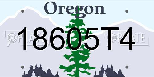 18605T4 Oregon License Plate