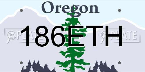 186ETH Oregon License Plate
