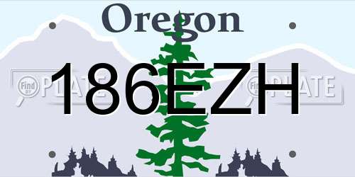 186EZH Oregon License Plate