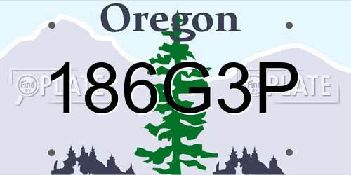 186G3P Oregon License Plate