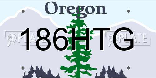 186HTG Oregon License Plate