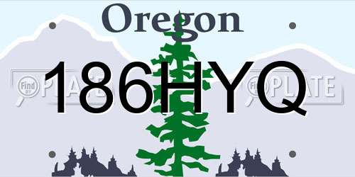 186HYQ Oregon License Plate
