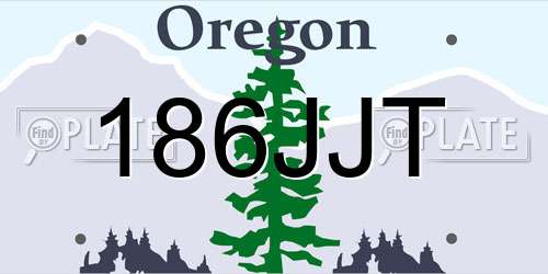 186JJT Oregon License Plate