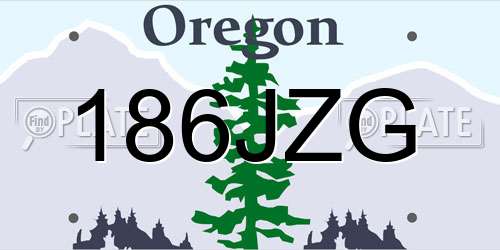 186JZG Oregon License Plate