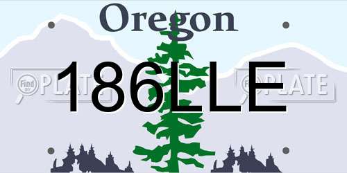 186LLE Oregon License Plate