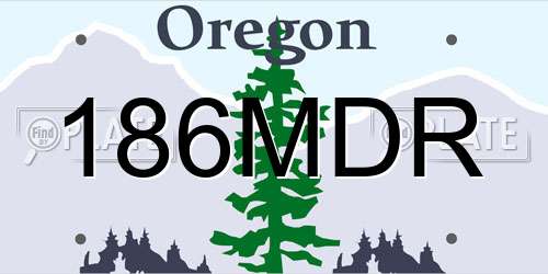 186MDR Oregon License Plate
