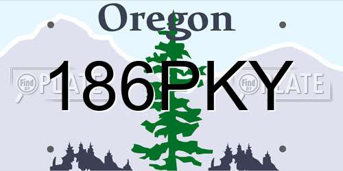 186PKY Oregon License Plate
