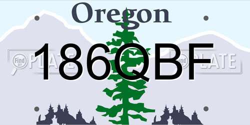 186QBF Oregon License Plate