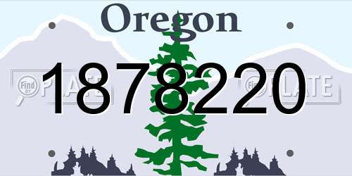 1878220 Oregon License Plate