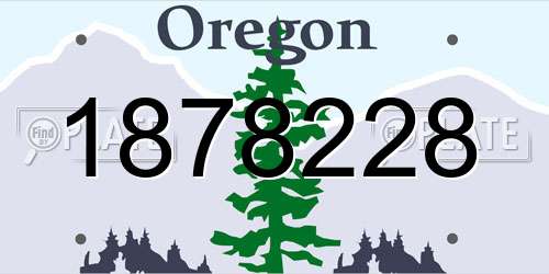 1878228 Oregon License Plate