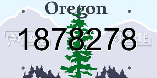 1878278 Oregon License Plate