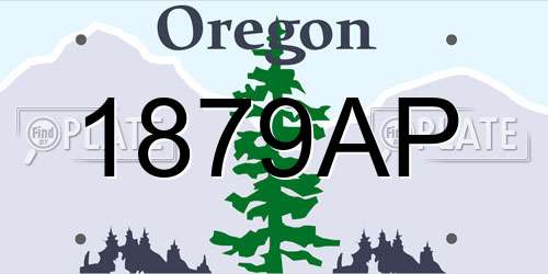 1879AP Oregon License Plate