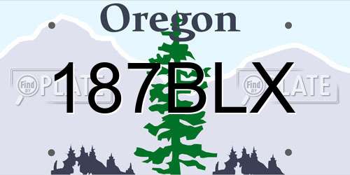 187BLX Oregon License Plate