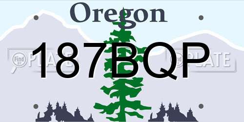 187BQP Oregon License Plate