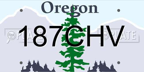 187CHV Oregon License Plate