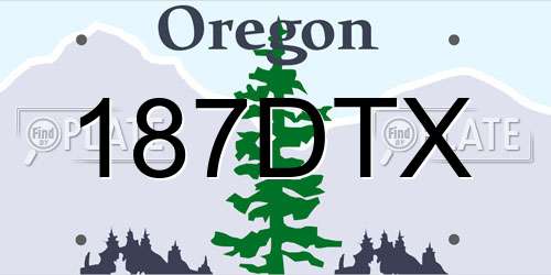 187DTX Oregon License Plate