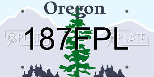 187FPL Oregon License Plate
