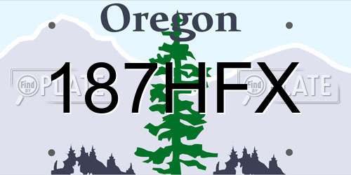 187HFX Oregon License Plate