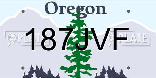 187JVF Oregon License Plate