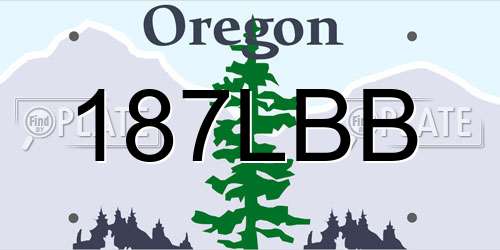 187LBB Oregon License Plate