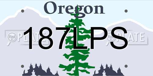 187LPS Oregon License Plate
