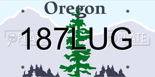 187LUG Oregon License Plate