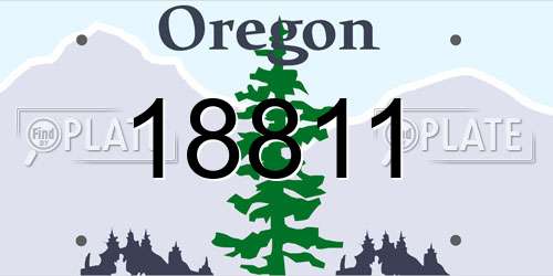 18811 Oregon License Plate