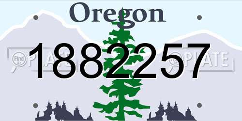 1882257 Oregon License Plate