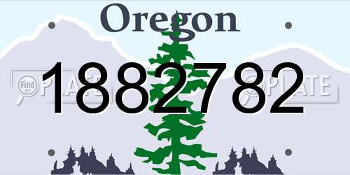 1882782 Oregon License Plate